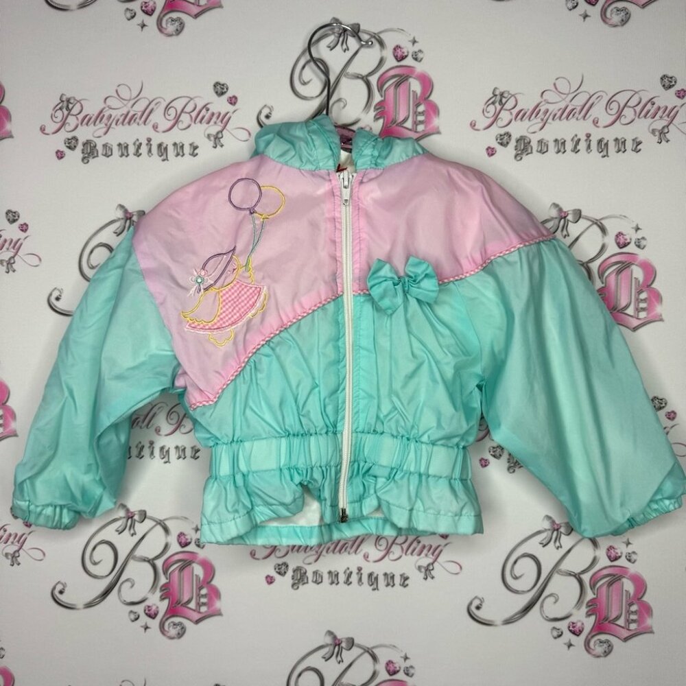 Little wishes coat jacket raincoat light weight vintage cotton candy Colors 🐥